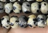 CRB5109 15.5 inches 4*6mm faceted rondelle dalmatian jasper beads