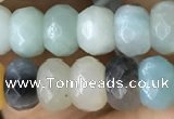 CRB5119 15.5 inches 4*6mm faceted rondelle amazonite beads wholesale