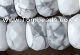 CRB5150 15.5 inches 5*8mm faceted rondelle white howlite beads