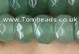 CRB5156 15.5 inches 5*8mm faceted rondelle green aventurine beads