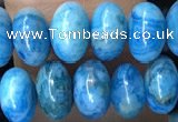 CRB5302 15.5 inches 4*6mm rondelle blue crazy lace agate beads