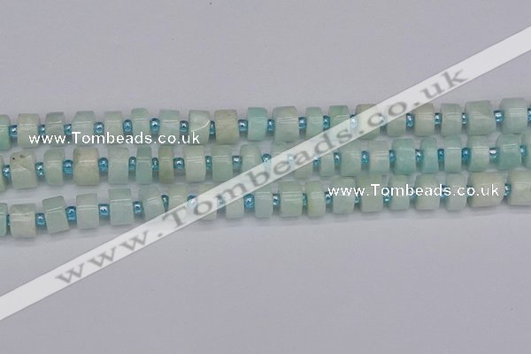 CRB531 15.5 inches 6*10mm tyre Chinese amazonite beads wholesale