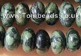 CRB5310 15.5 inches 4*6mm rondelle green picture jasper beads