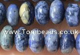 CRB5318 15.5 inches 4*6mm rondelle dumortierite beads wholesale