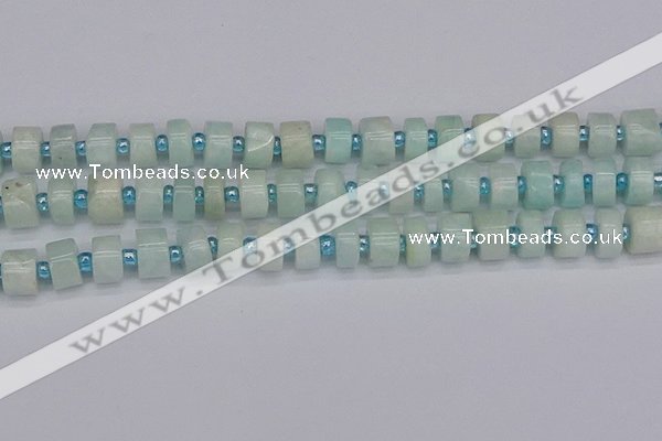 CRB532 15.5 inches 6*12mm tyre Chinese amazonite beads wholesale