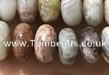 CRB5337 15.5 inches 5*8mm rondelle Mexican crazy lace agate beads