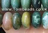 CRB5339 15.5 inches 5*8mm rondelle Indian agate beads wholesale