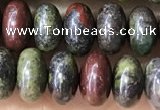 CRB5344 15.5 inches 5*8mm rondelle dragon blood jasper beads