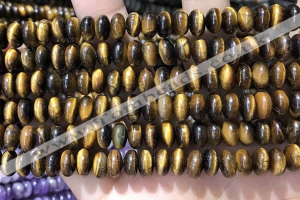 CRB5356 15.5 inches 5*8mm rondelle yellow tiger eye beads wholesale