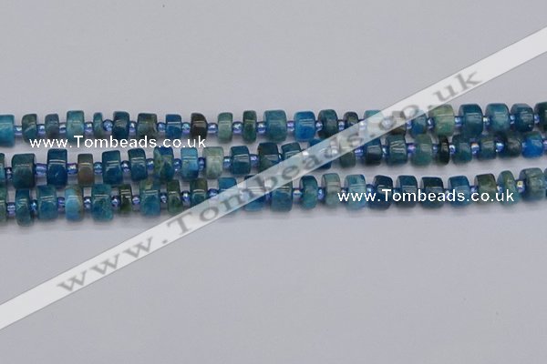 CRB536 15.5 inches 5*8mm tyre apatite gemstone beads wholesale