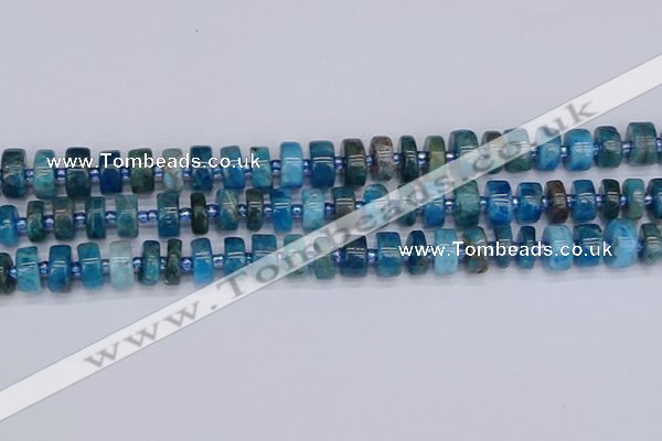 CRB537 15.5 inches 6*10mm tyre apatite gemstone beads wholesale