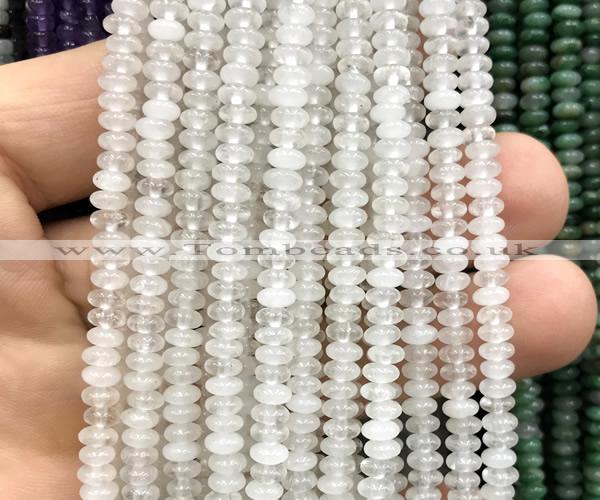 CRB5400 15 inches 2.5*4mm rondelle white crystal beads wholesale