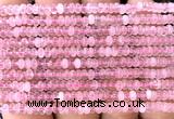 CRB5401 15 inches 2.5*4mm rondelle rose quartz beads wholesale
