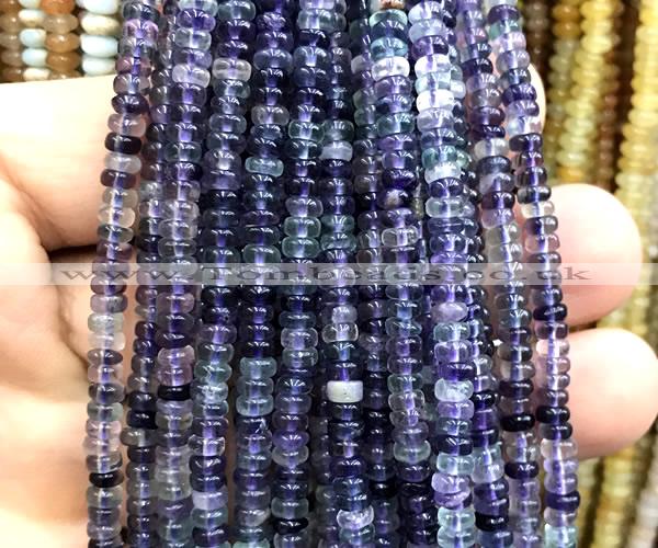 CRB5405 15 inches 2.5*4mm rondelle fluorite gemstone beads