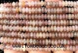 CRB5408 15 inches 2.5*4mm rondelle strawberry quartz beads