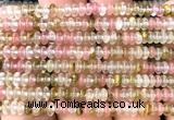 CRB5413 15 inches 2.5*4mm rondelle volcano cherry quartz beads