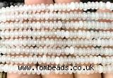CRB5420 15 inches 2.5*4mm rondelle white jade beads wholesale