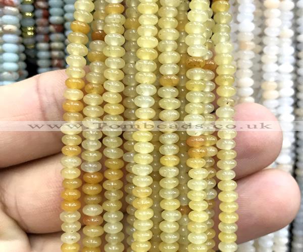 CRB5423 15 inches 2.5*4mm rondelle yellow aventurine jade beads