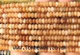 CRB5425 15 inches 2.5*4mm rondelle red aventurine jade beads