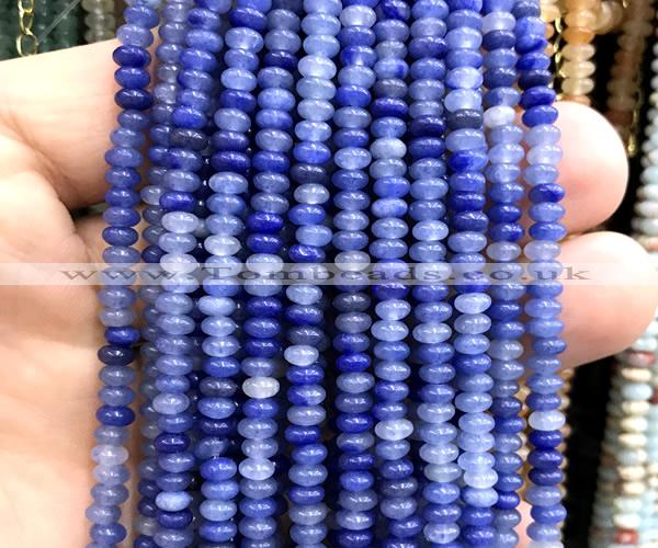 CRB5427 15 inches 2.5*4mm rondelle blue aventurine jade beads