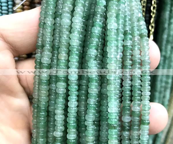 CRB5428 15 inches 2.5*4mm rondelle green aventurine jade beads