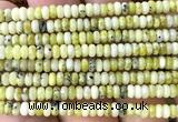 CRB5438 15 inches 2.5*4mm rondelle yellow turquoise beads