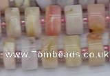 CRB544 15.5 inches 6*12mm tyre natural pink opal gemstone beads