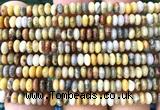 CRB5460 15 inches 2.5*4mm rondelle yellow crazy lace agate beads