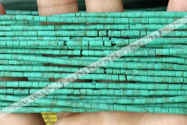 CRB5522 15 inches 2*2mm heishi synthetic turquoise beads wholesale