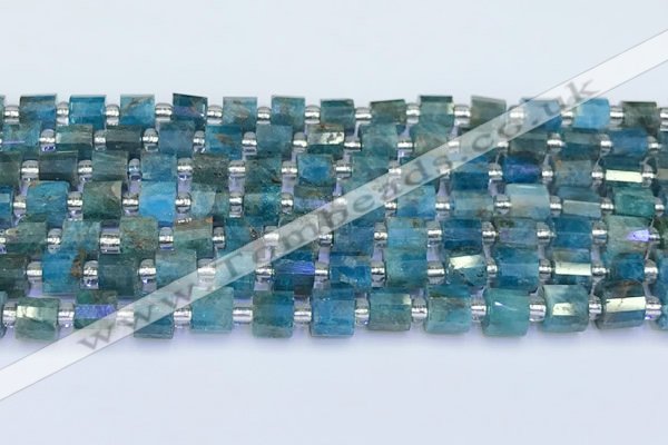 CRB5600 15.5 inches 5mm - 6mm faceted tyre apatite beads