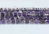 CRB5603 15.5 inches 7mm - 8mm faceted tyre amethyst beads