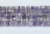 CRB5604 15.5 inches 7mm - 8mm faceted tyre amethyst beads