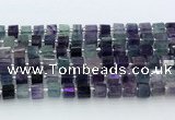 CRB5605 15.5 inches 7mm - 8mm faceted tyre fluorite beads