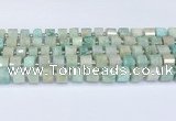 CRB5608 15.5 inches 7mm - 8mm faceted tyre amazonite beads