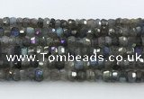 CRB5620 15.5 inches 4*7mm - 5*8mm faceted rondelle labradorite beads