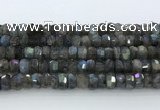 CRB5621 15.5 inches 5*9mm - 6*10mm faceted rondelle labradorite beads