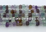 CRB5625 15.5 inches 6*8mm - 7*9mm faceted rondelle fluorite beads