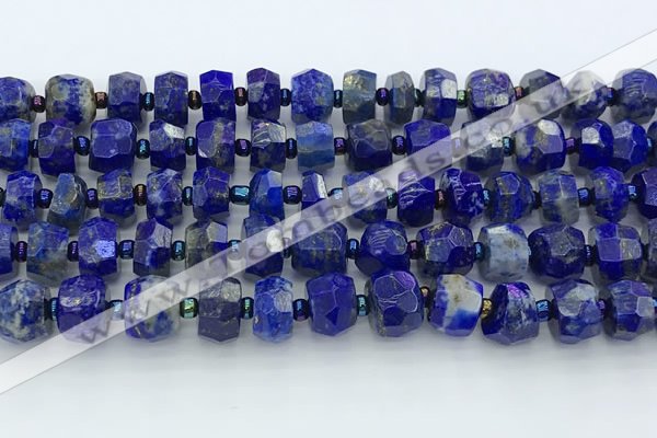 CRB5629 15.5 inches 6*9mm – 9*10mm faceted rondelle lapis lazuli beads