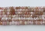 CRB5630 15.5 inches 4*6mm - 5*7mm faceted rondelle pink opal beads