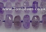 CRB565 15.5 inches 6*10mm faceted rondelle amethyst beads