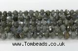 CRB5652 15.5 inches 5*8mm-6*10mm faceted rondelle labradorite beads wholesale