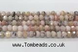 CRB5653 15.5 inches 5*8mm-6*10mm faceted rondelle pink opal beads wholesale