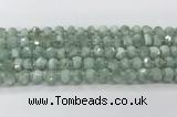 CRB5654 15.5 inches 5*8mm-6*10mm faceted rondelle green angel skin beads wholesale