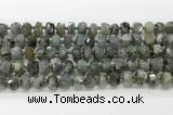 CRB5656 15.5 inches 6*10mm-7*11mm faceted rondelle labradorite beads wholesale