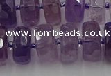 CRB568 15.5 inches 8*16mm faceted rondelle amethyst beads