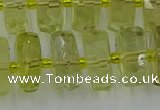 CRB576 15.5 inches 8*16mm faceted rondelle lemon quartz beads