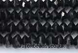 CRB5766 15 inches 2*3mm faceted black tourmaline beads
