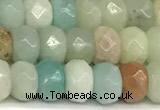 CRB5792 15 inches 4*6mm, 5*8mm, 6*10mm faceted rondelle amazonite beads