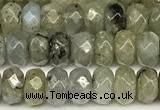 CRB5798 15 inches 4*6mm, 5*8mm, 6*10mm faceted rondelle labradorite beads