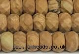 CRB5803 15 inches 4*6mm, 5*8mm faceted rondelle wooden jasper beads